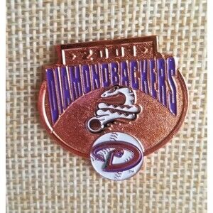 2001 Diamond Backers Pin Back Rose Gold Tone enamel Peter David 1.25"